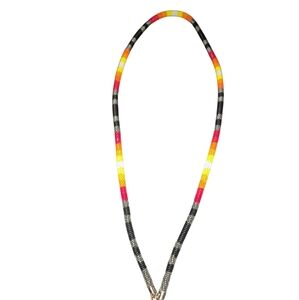 Multicolor Beaded Landyard Key Chain Necklace